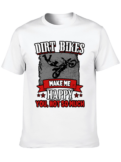 Camiseta Negra Dirt Bikes Make Me Happy