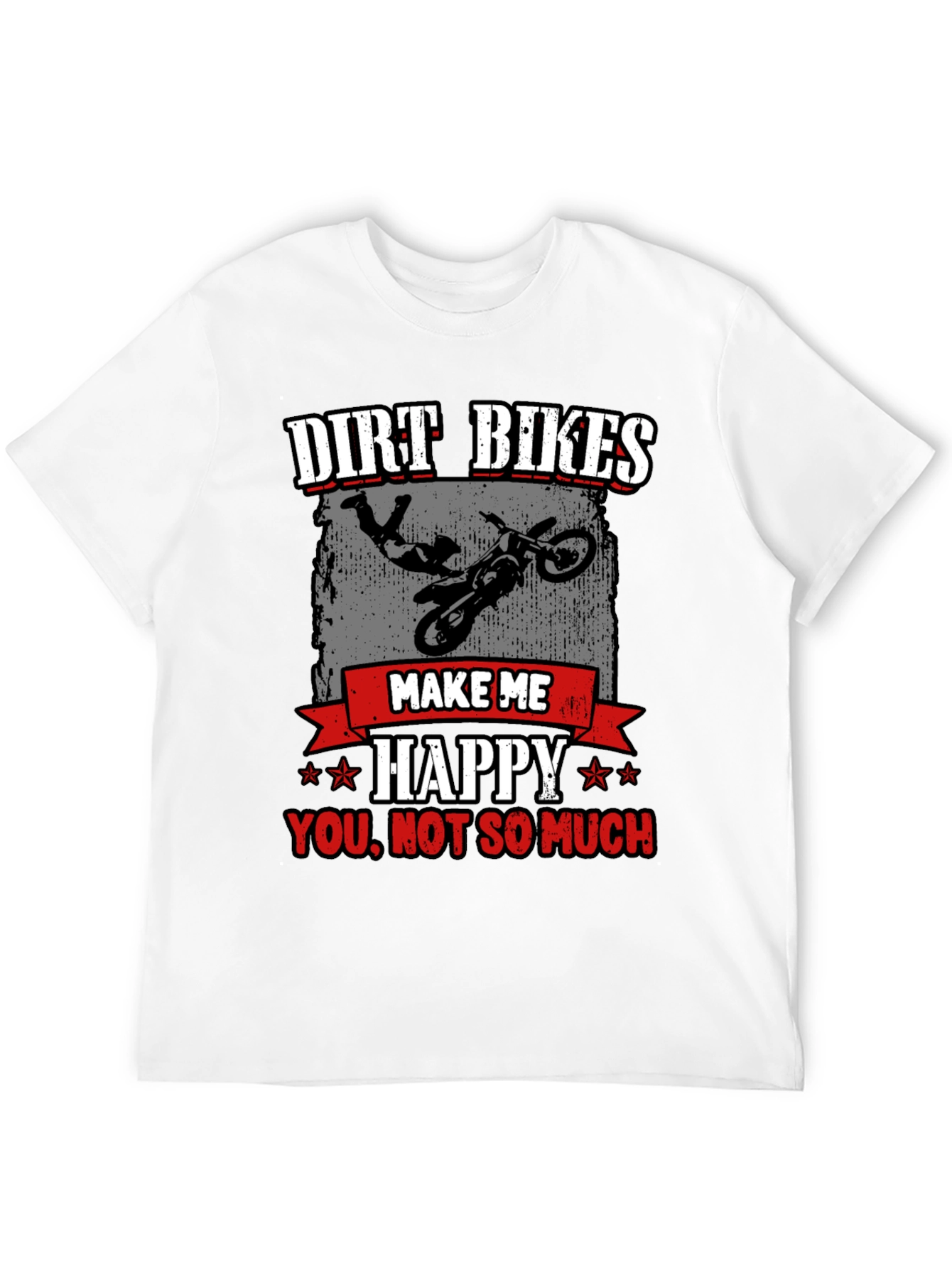 Camiseta Negra Dirt Bikes Make Me Happy