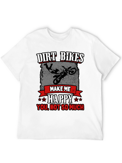 Camiseta Negra Dirt Bikes Make Me Happy