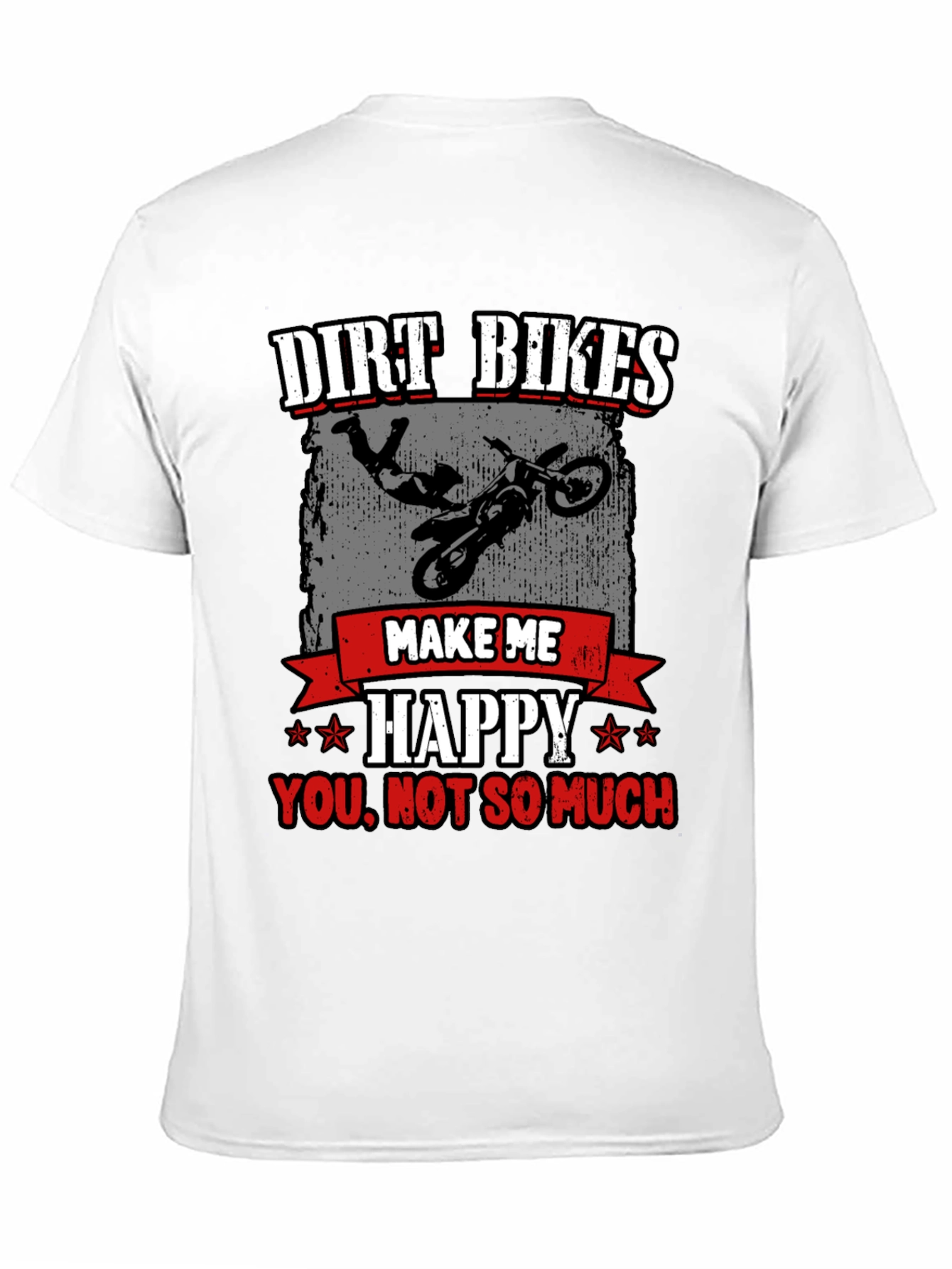 Camiseta Negra Dirt Bikes Make Me Happy