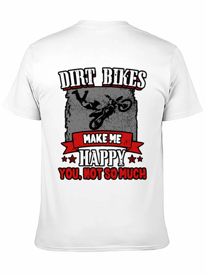 Camiseta Negra Dirt Bikes Make Me Happy