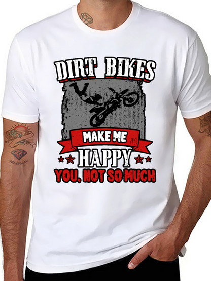 Camiseta Negra Dirt Bikes Make Me Happy