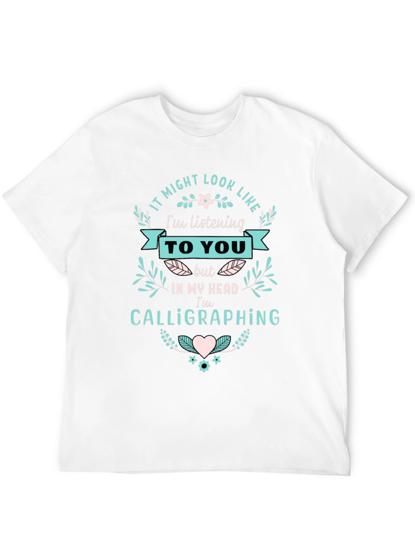 Camiseta Negra con Diseño de Caligrafía