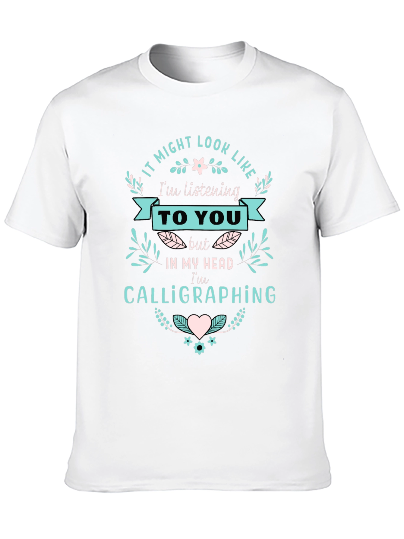 Camiseta Negra con Diseño de Caligrafía