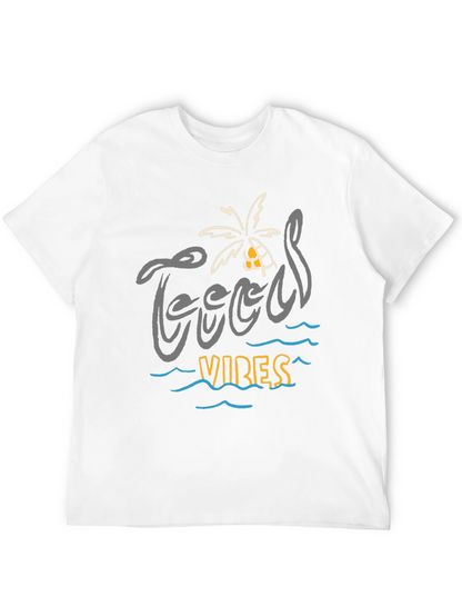 Camiseta Negra “Good Vibes” Estilo Playa
