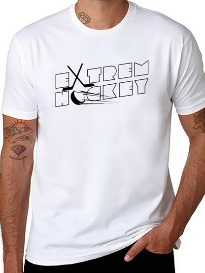 Camiseta Negra Hockey Extremo para Hombre