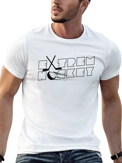 Camiseta Negra Hockey Extremo para Hombre