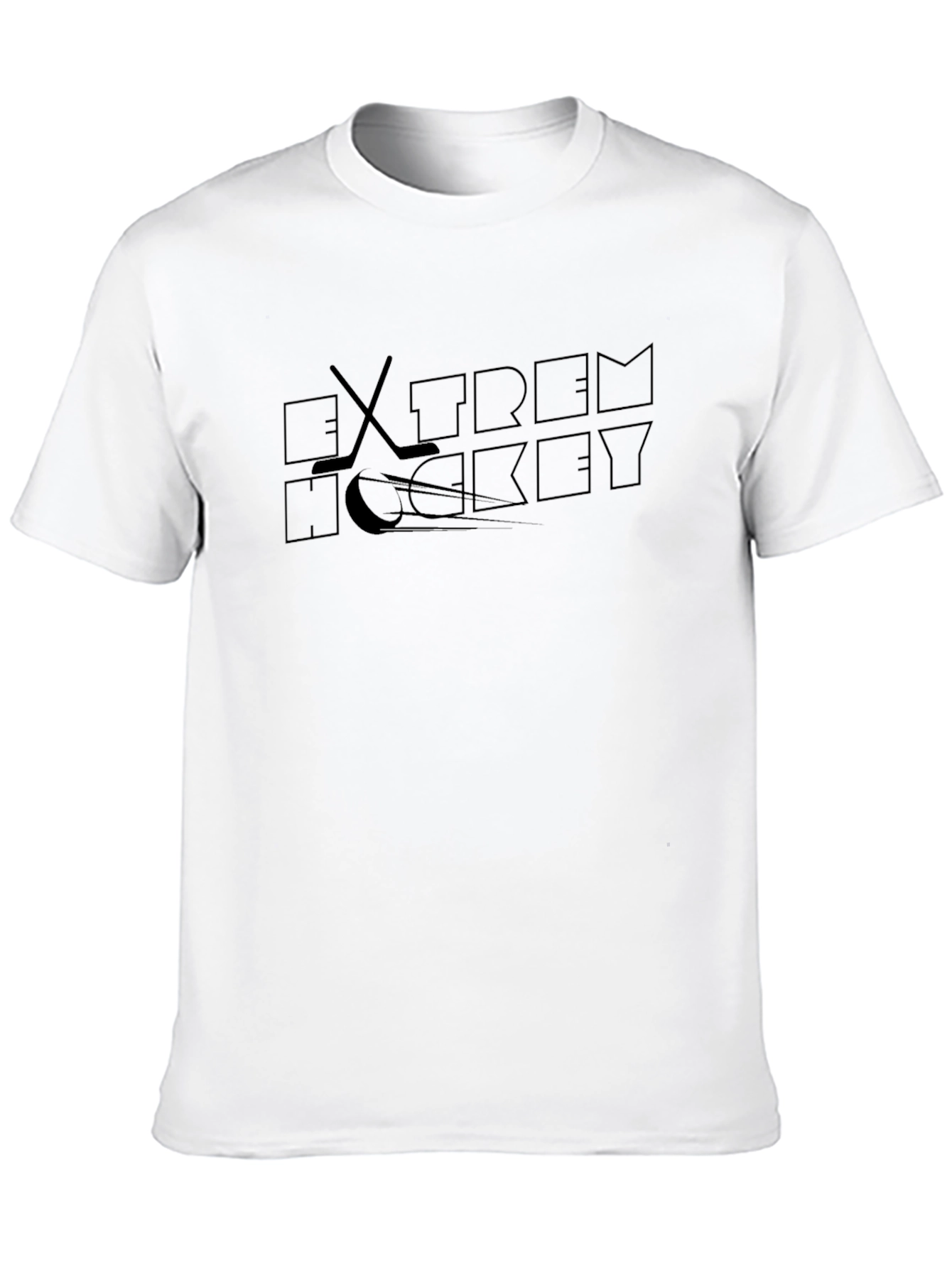 Camiseta Negra Hockey Extremo para Hombre