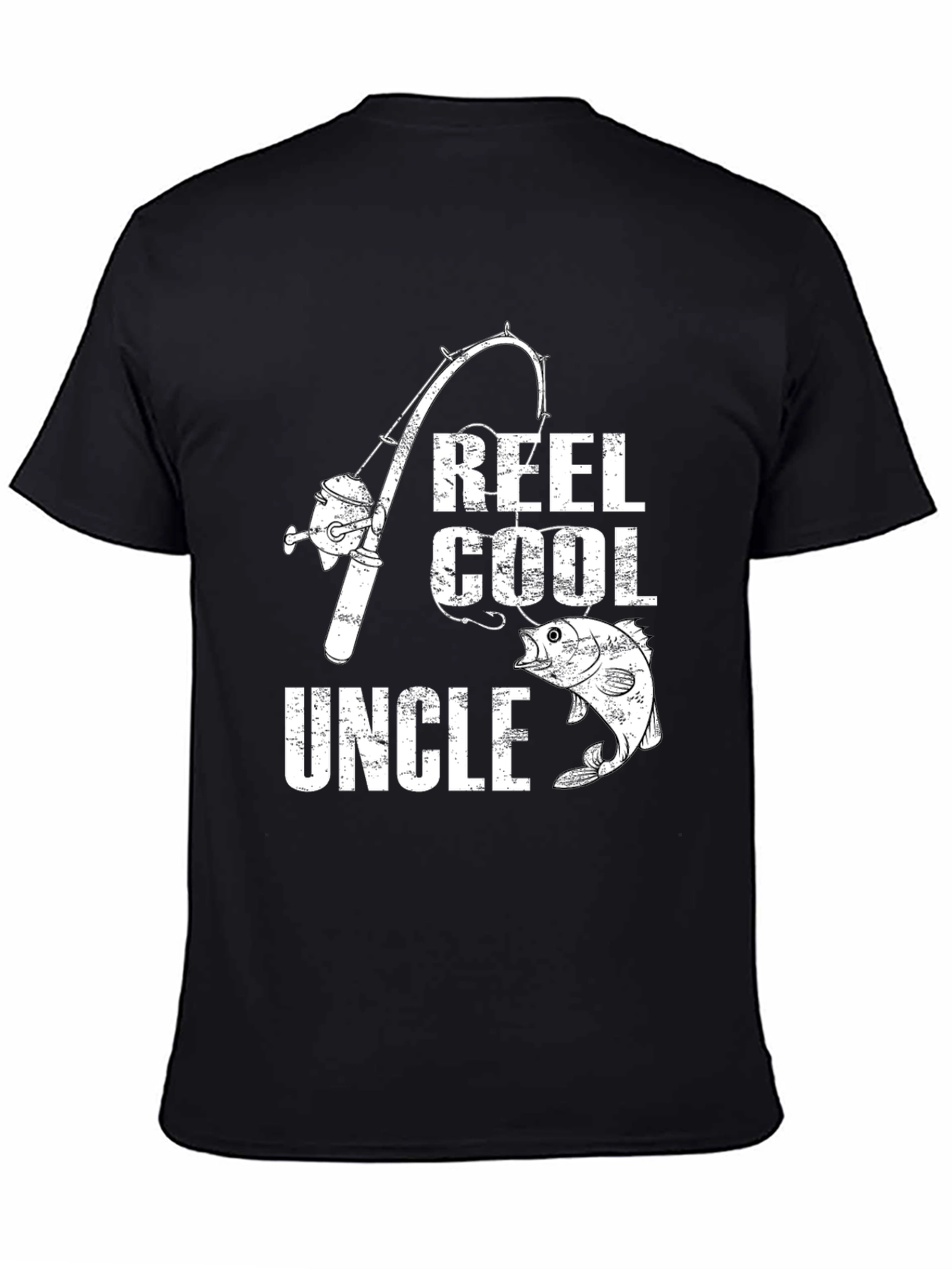 Camiseta Negra Reel Cool Uncle Pesca