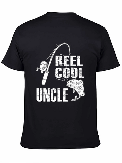Camiseta Negra Reel Cool Uncle Pesca