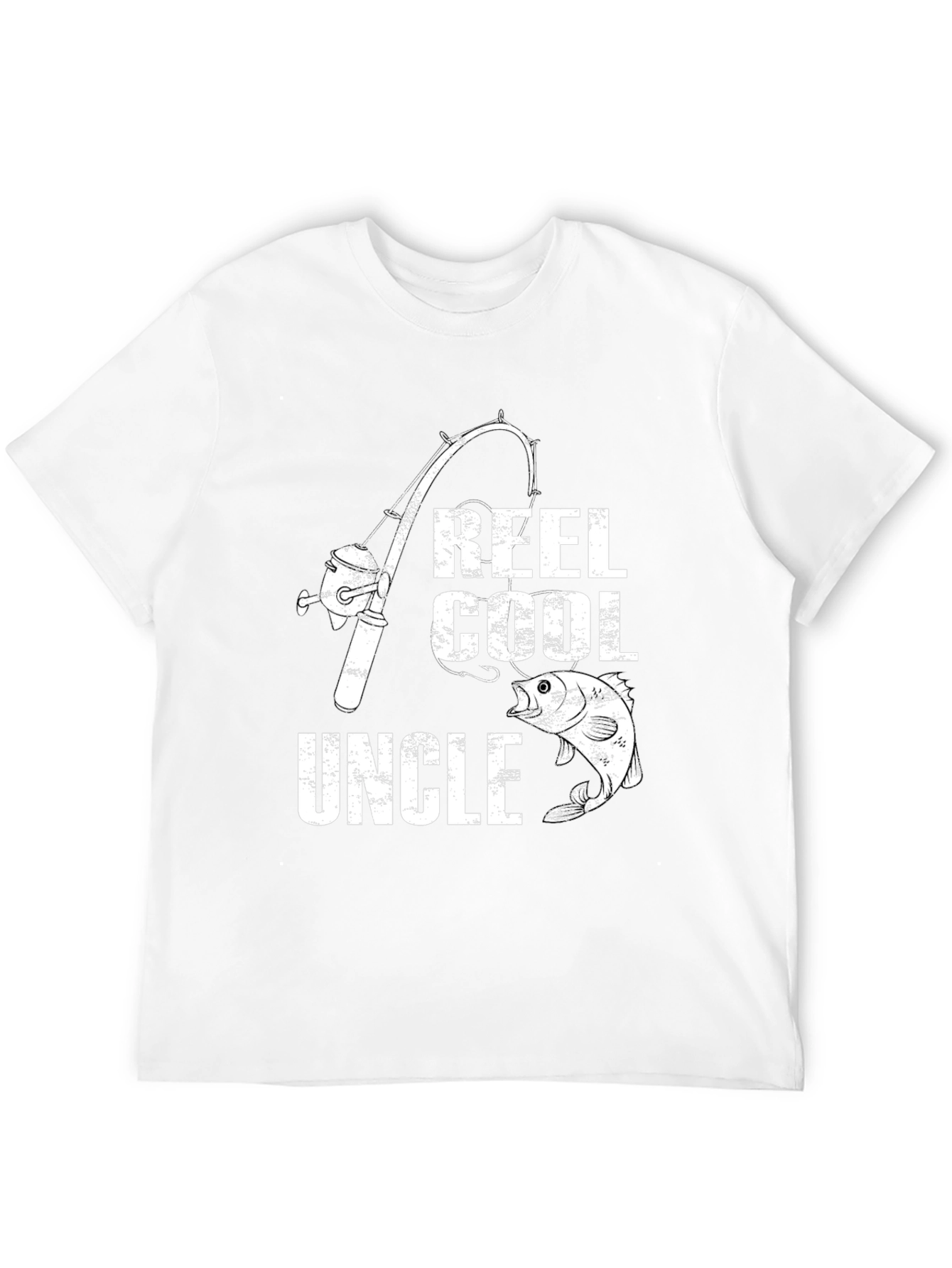 Camiseta Negra Reel Cool Uncle Pesca