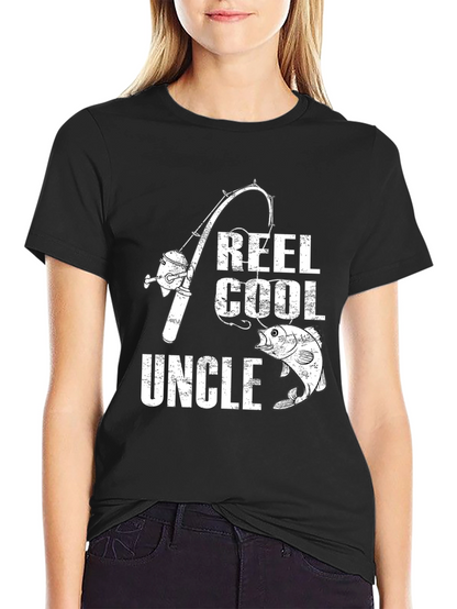 Camiseta Negra Reel Cool Uncle Pesca