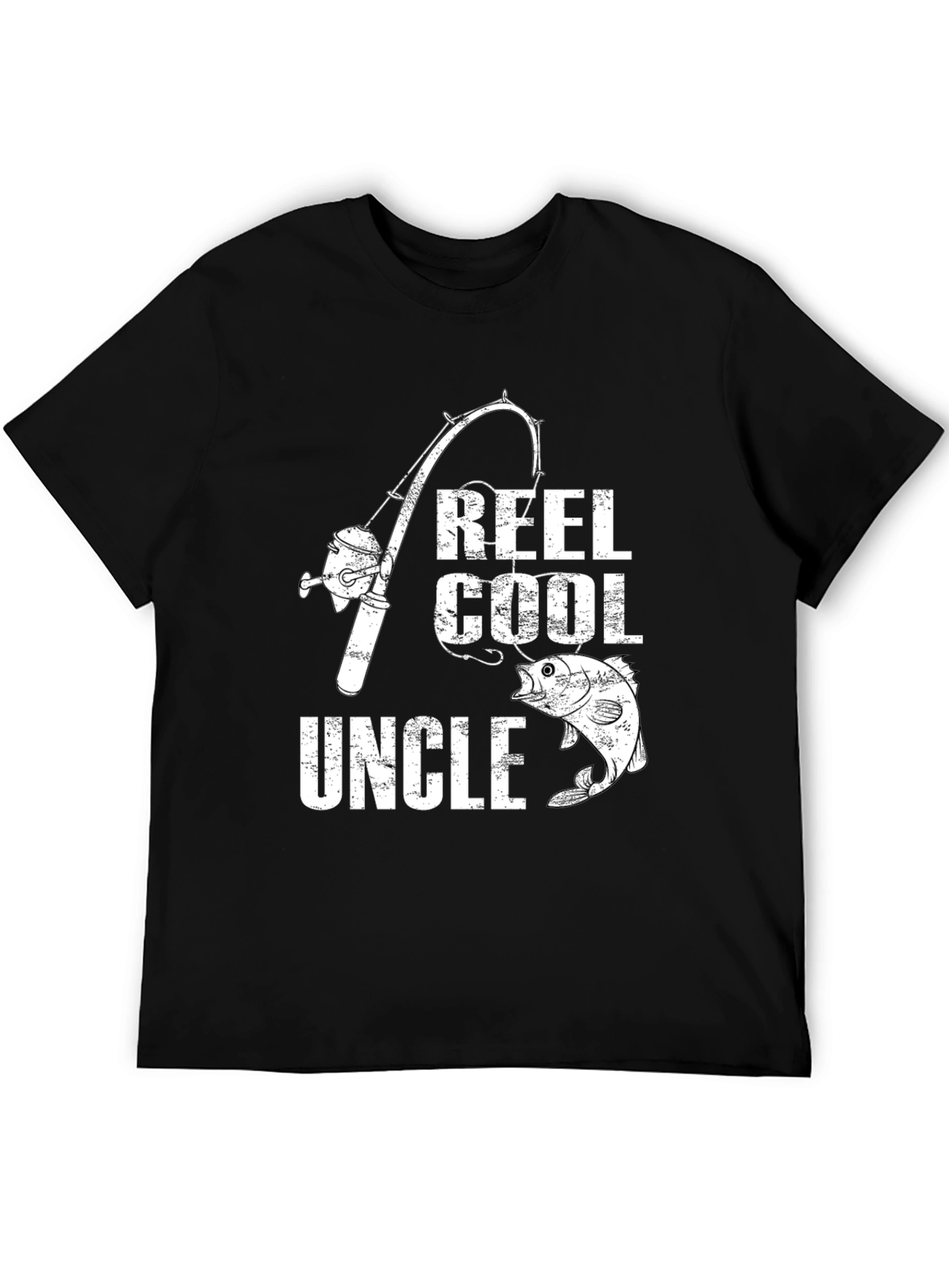 Camiseta Negra Reel Cool Uncle Pesca