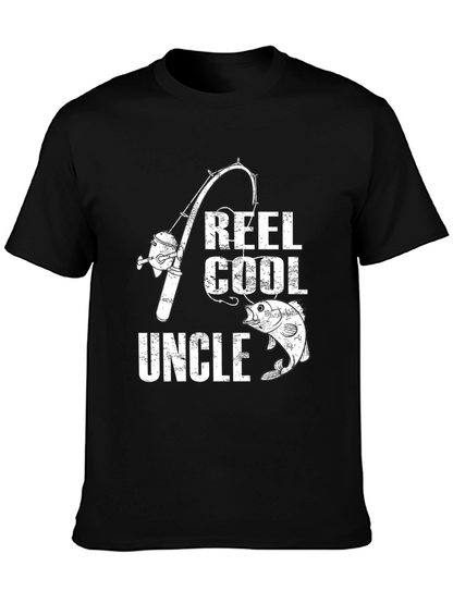 Camiseta Negra Reel Cool Uncle Pesca