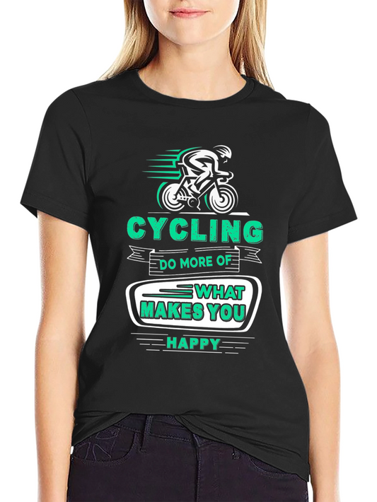 Camiseta Negra Ciclista: Haz Más de lo Que Te Hace Feliz