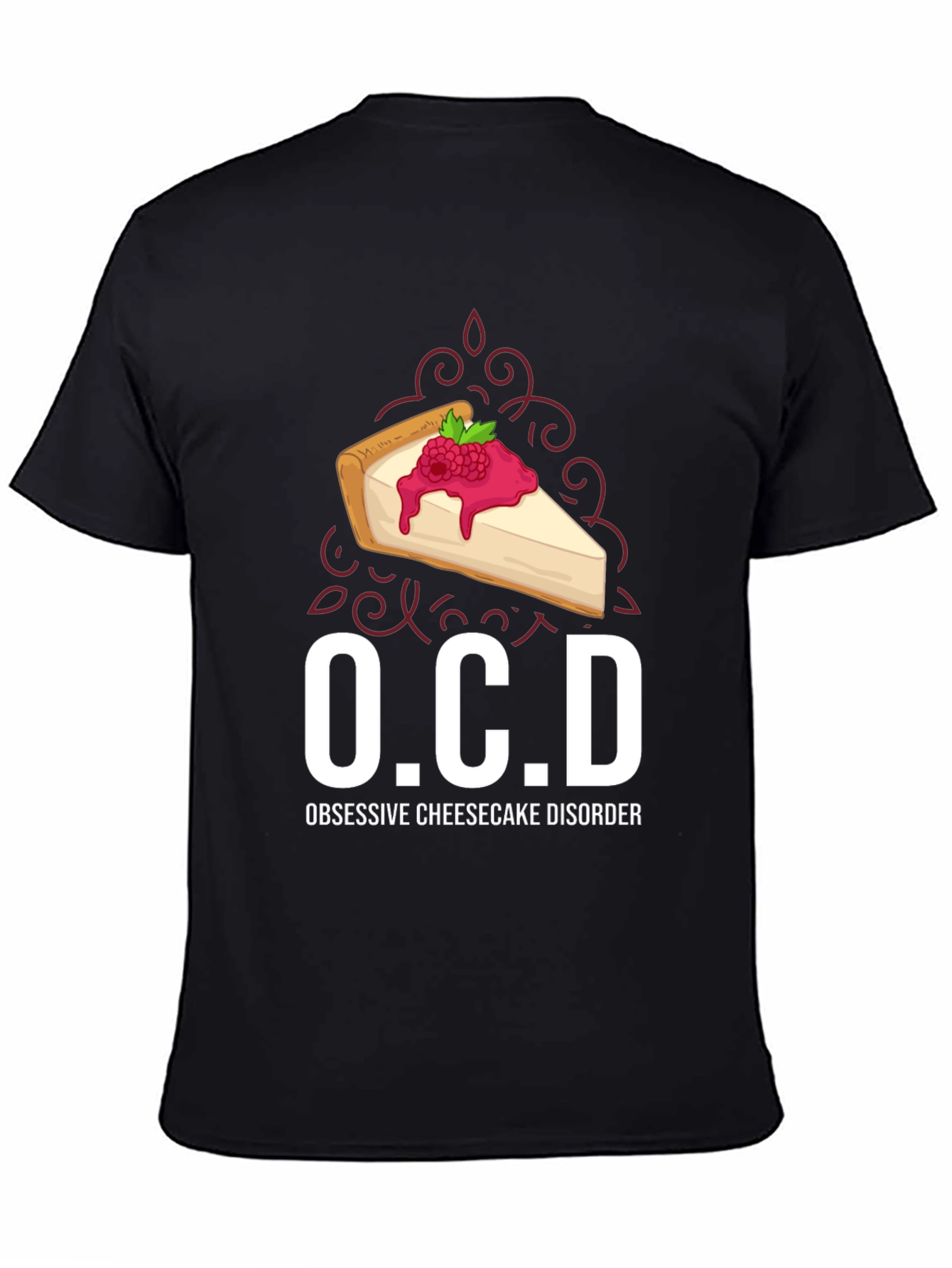 Camiseta Negra O.C.D Cheesecake Disorder