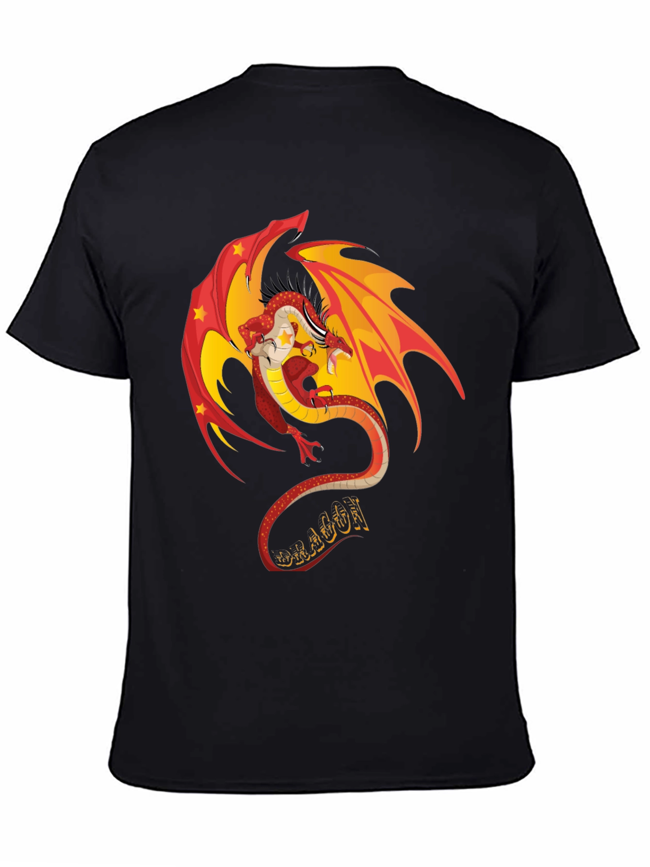 Camiseta Negra con Dragón Chino