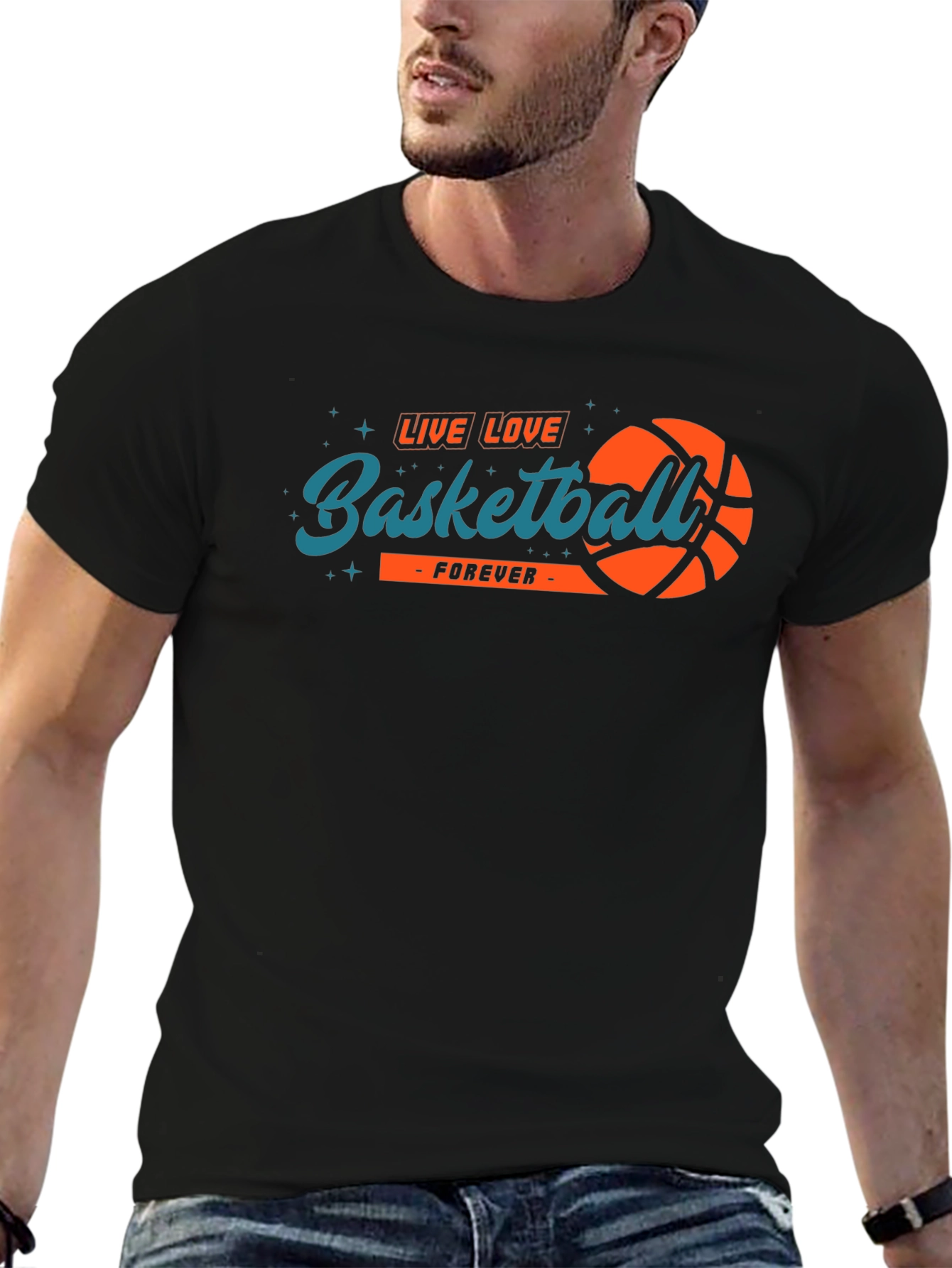 Camiseta Negra Baloncesto Para Siempre