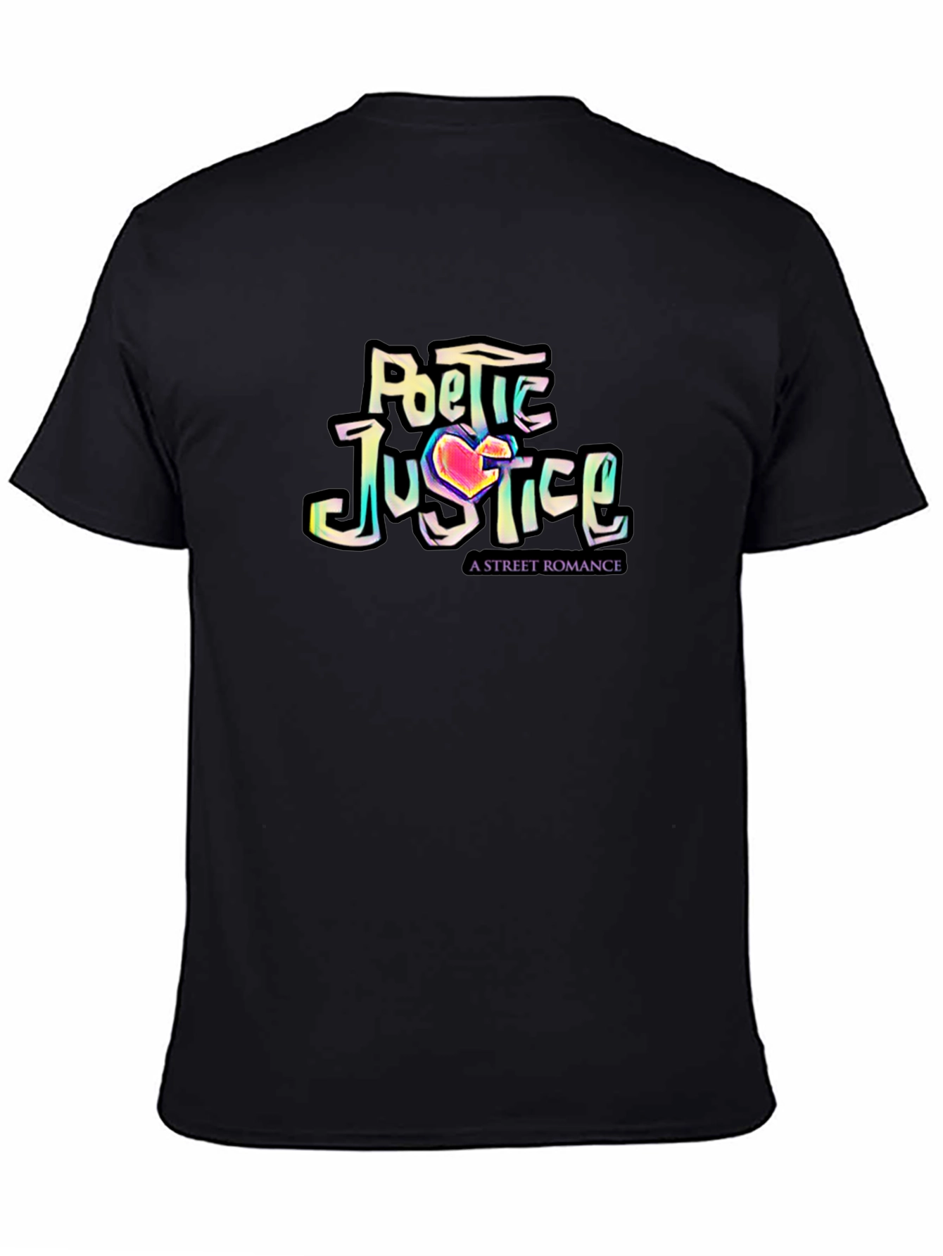 Camiseta Negra Poetic Justice: Romance Urbano con Estilo
