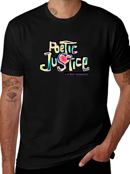 Camiseta Negra Poetic Justice: Romance Urbano con Estilo