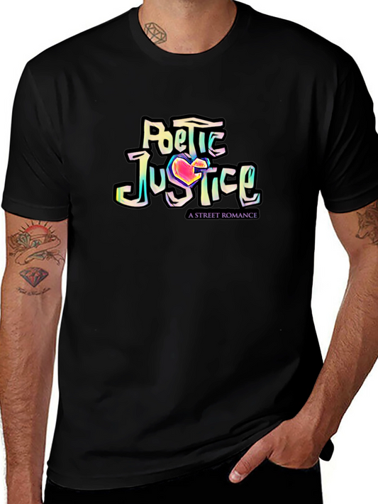Camiseta Negra Poetic Justice: Romance Urbano con Estilo