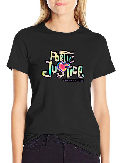 Camiseta Negra Poetic Justice: Romance Urbano con Estilo