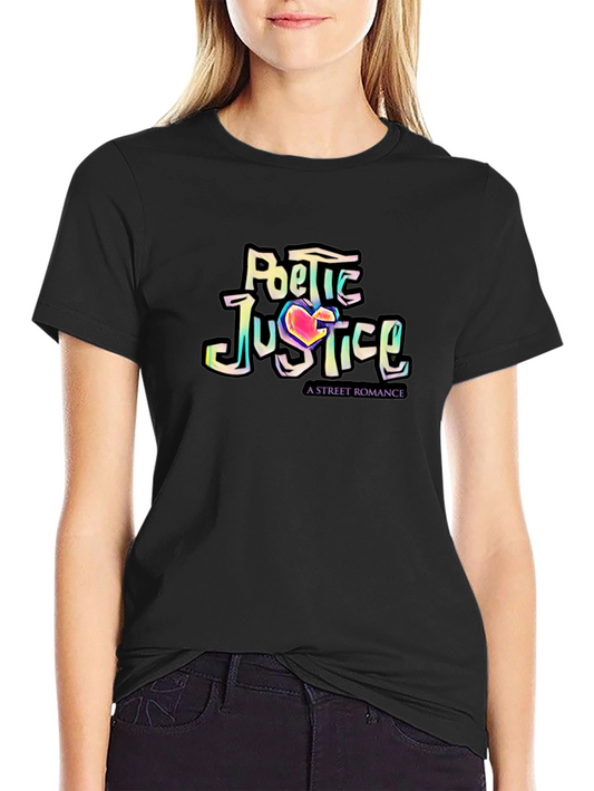 Camiseta Negra Poetic Justice: Romance Urbano con Estilo