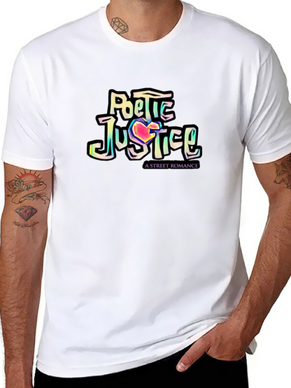 Camiseta Negra Poetic Justice: Romance Urbano con Estilo