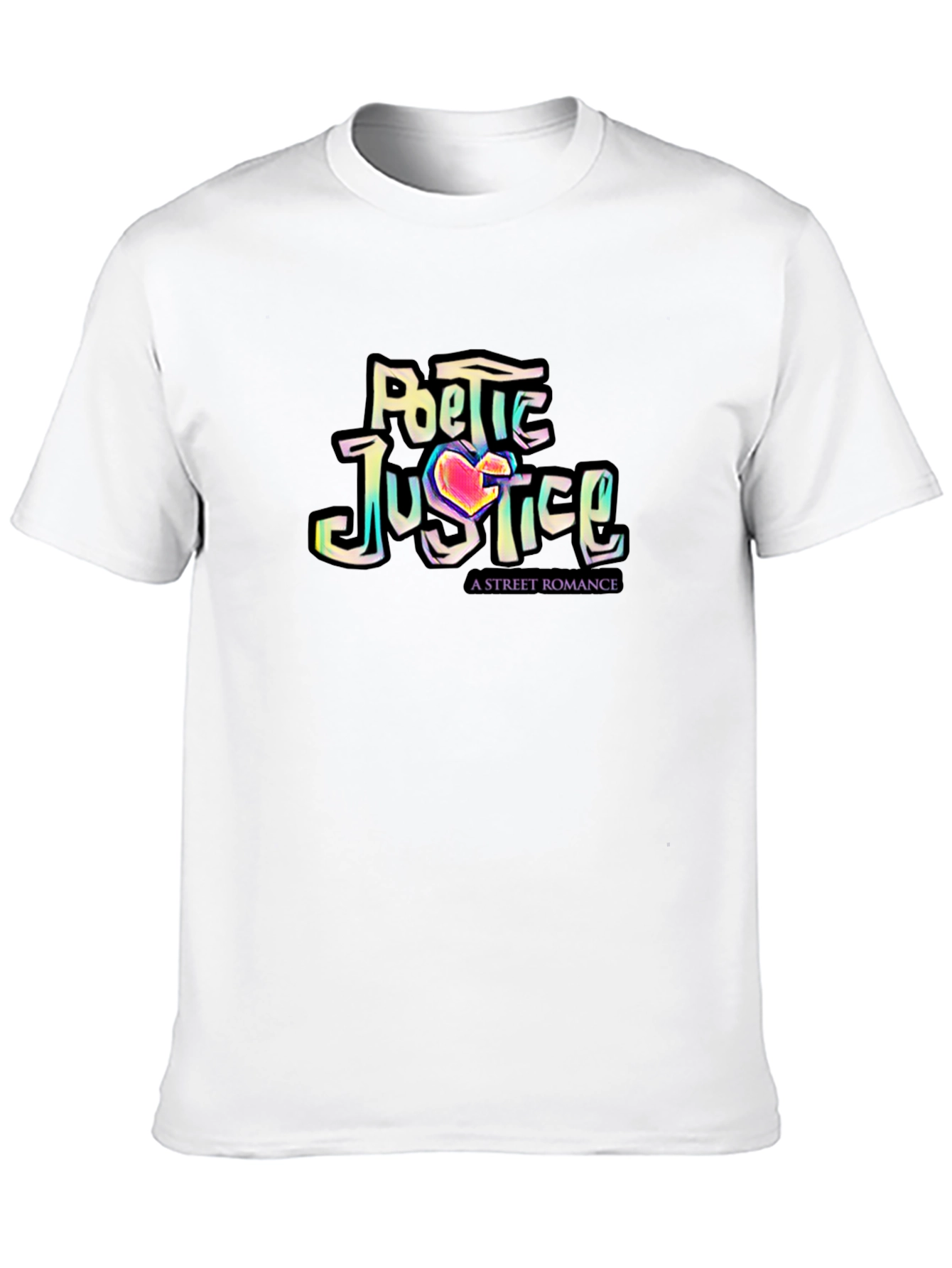 Camiseta Negra Poetic Justice: Romance Urbano con Estilo
