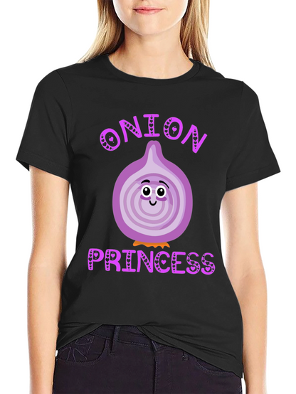 Camiseta Negra Onion Princess Corazón