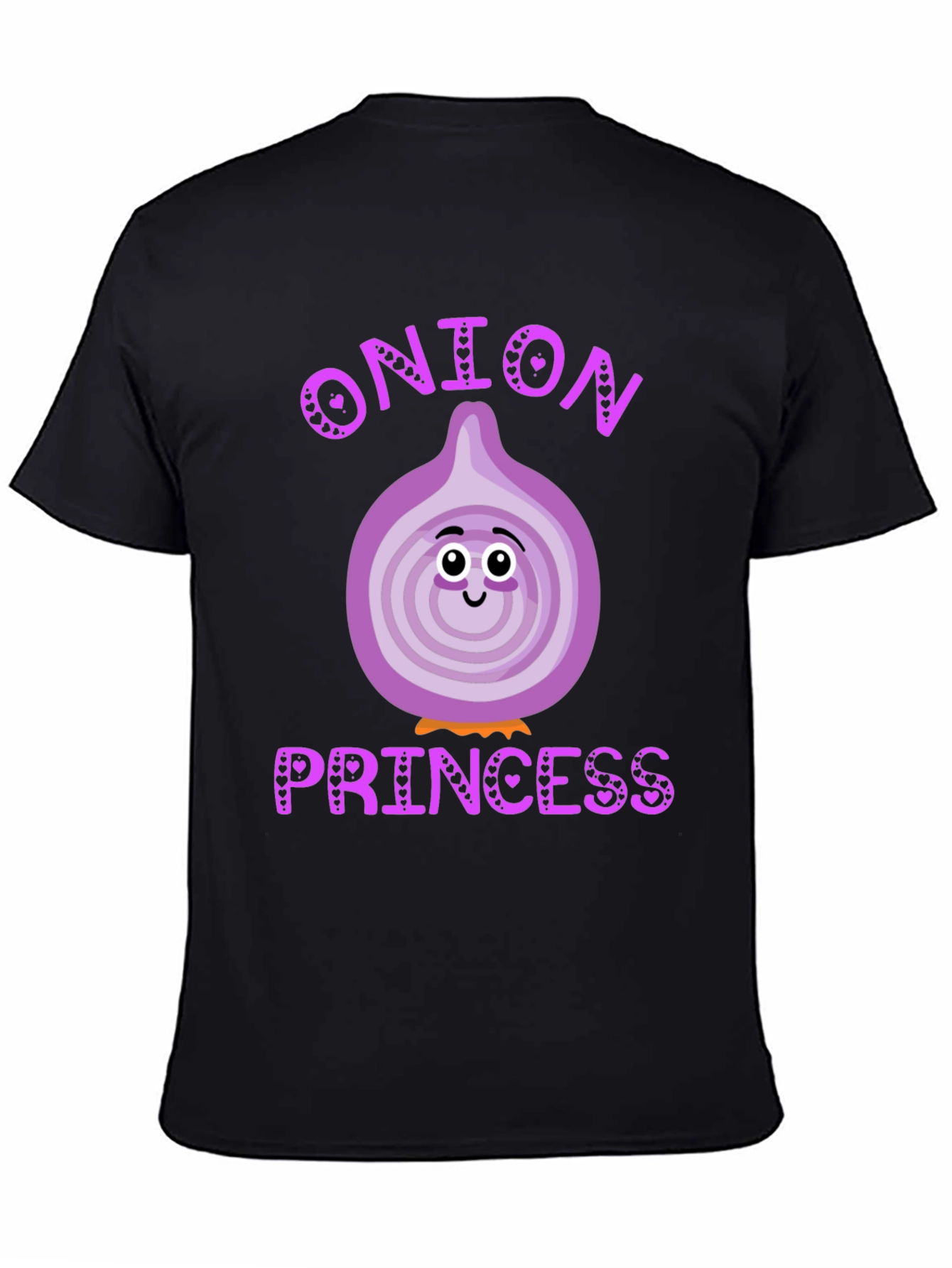 Camiseta Negra Onion Princess Corazón