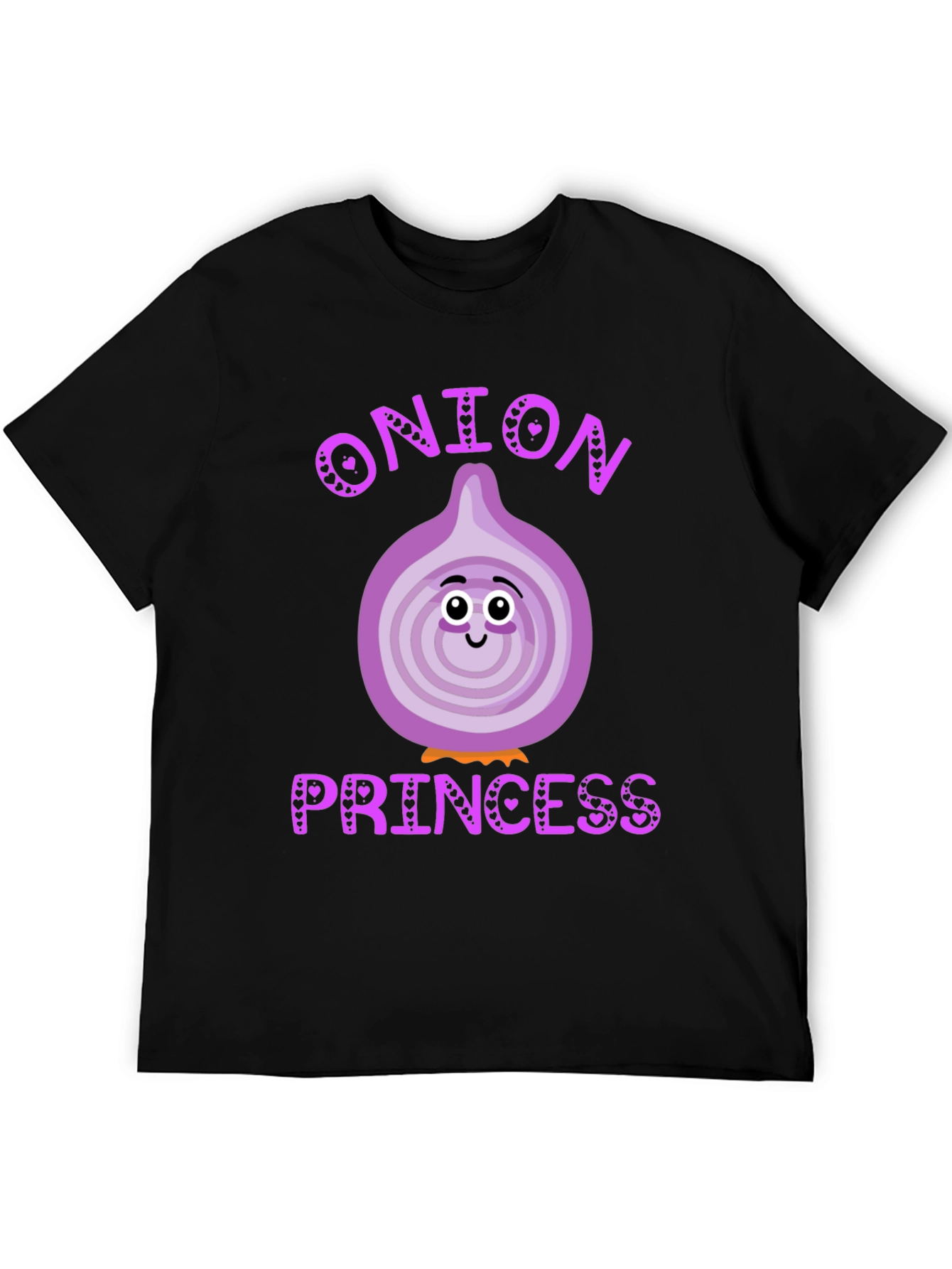 Camiseta Negra Onion Princess Corazón
