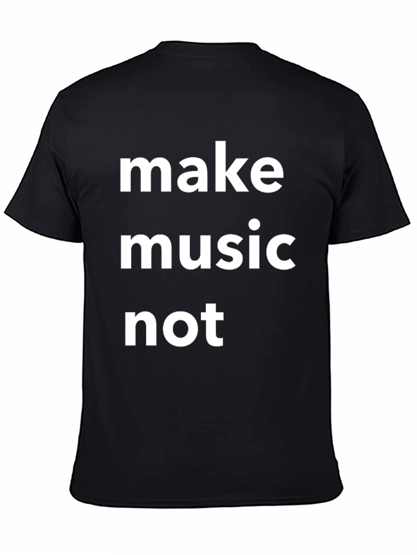 Camiseta Negra: ¡Haz Música No la Guerra!