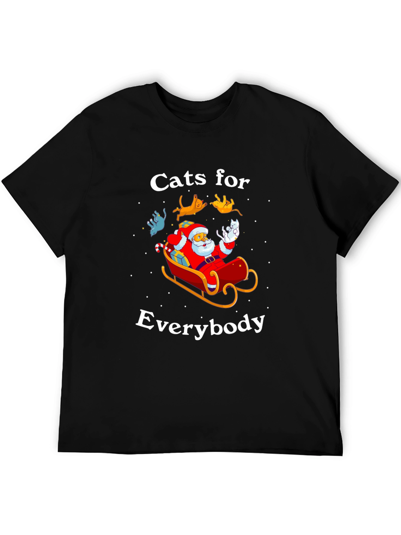 Camiseta Navideña con Gatos para Todos