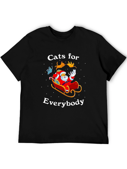Camiseta Navideña con Gatos para Todos