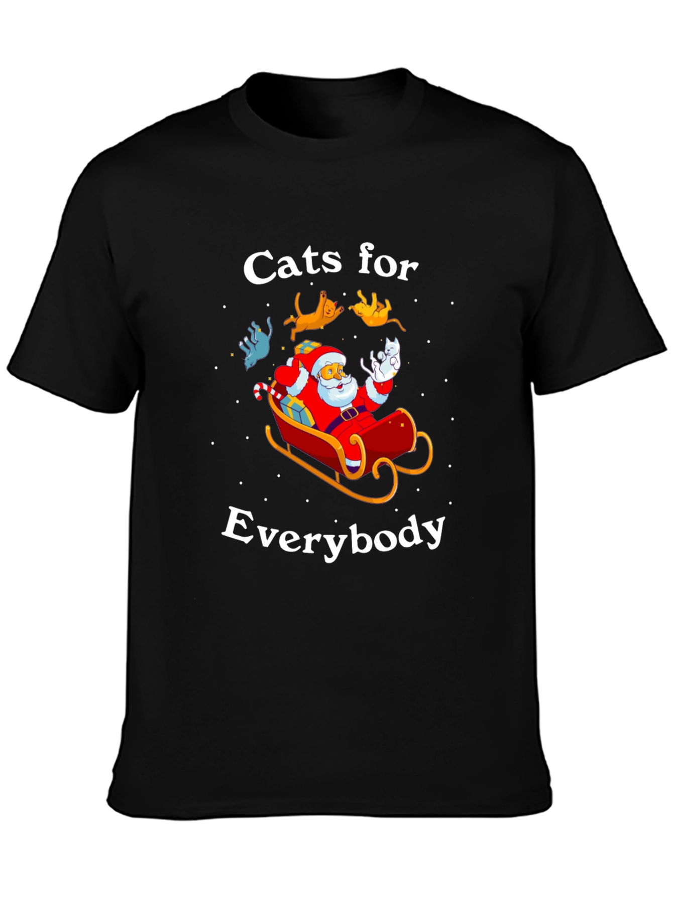 Camiseta Navideña con Gatos para Todos