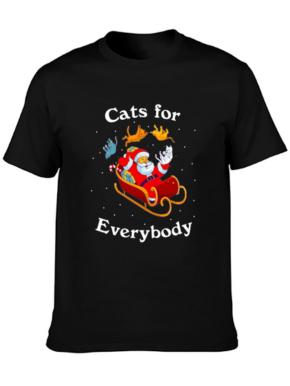 Camiseta Navideña con Gatos para Todos