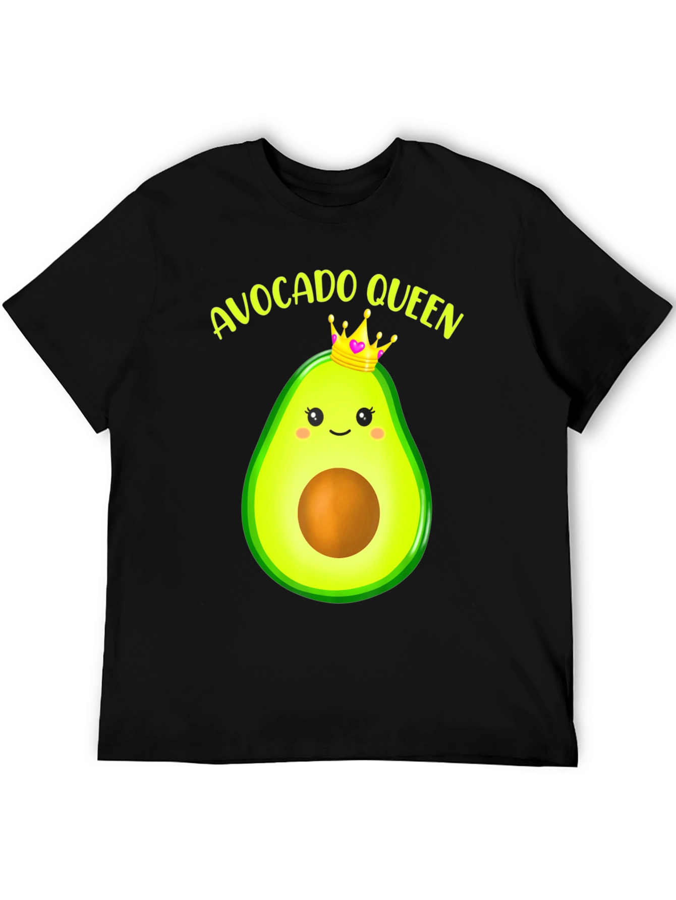 Camiseta Negra Avocado Queen para Hombre