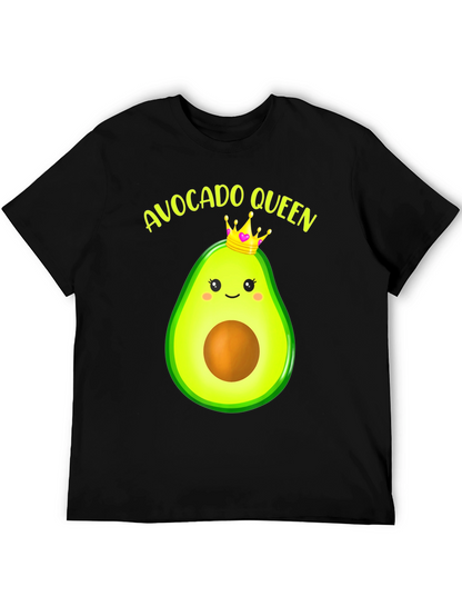 Camiseta Negra Avocado Queen para Hombre