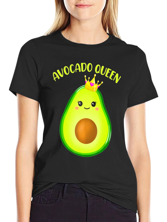 Camiseta Negra Avocado Queen para Hombre