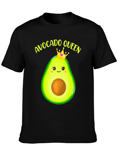 Camiseta Negra Avocado Queen para Hombre