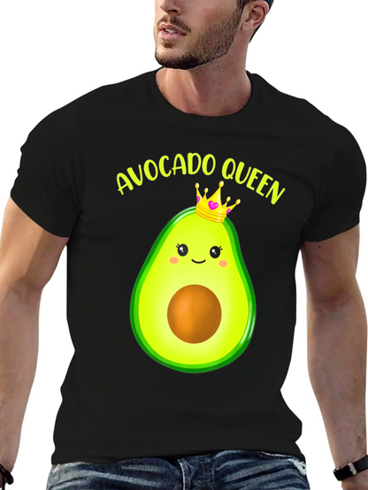 Camiseta Negra Avocado Queen para Hombre