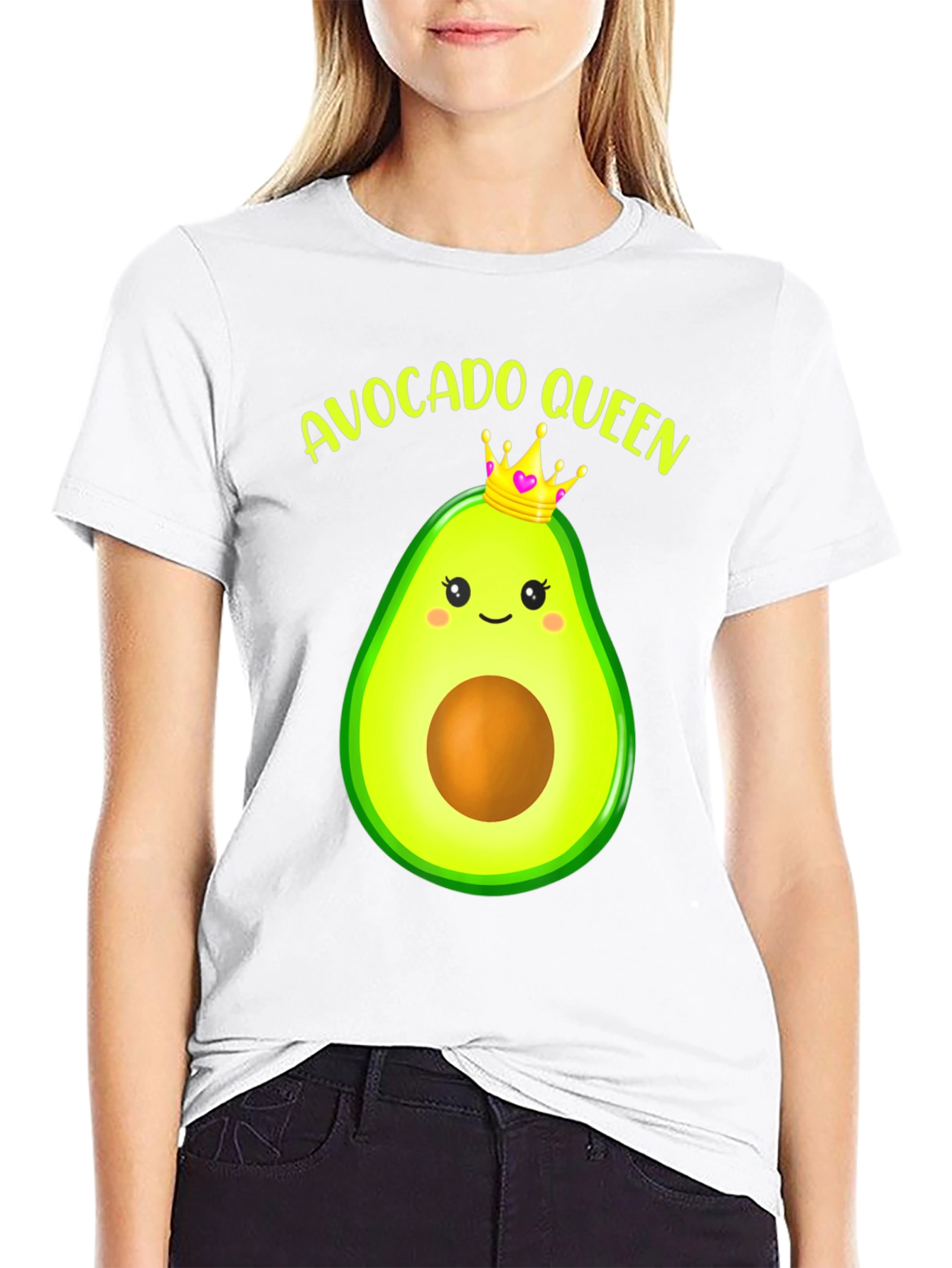 Camiseta Negra Avocado Queen para Hombre