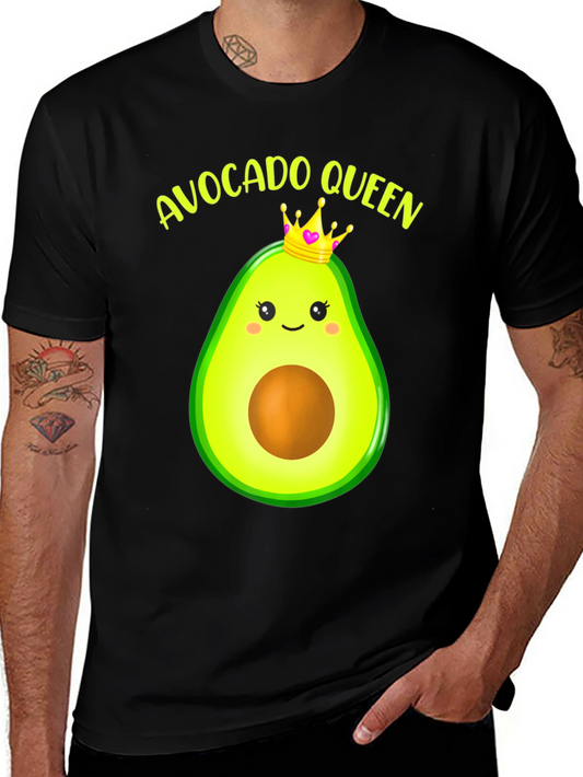 Camiseta Negra Avocado Queen para Hombre