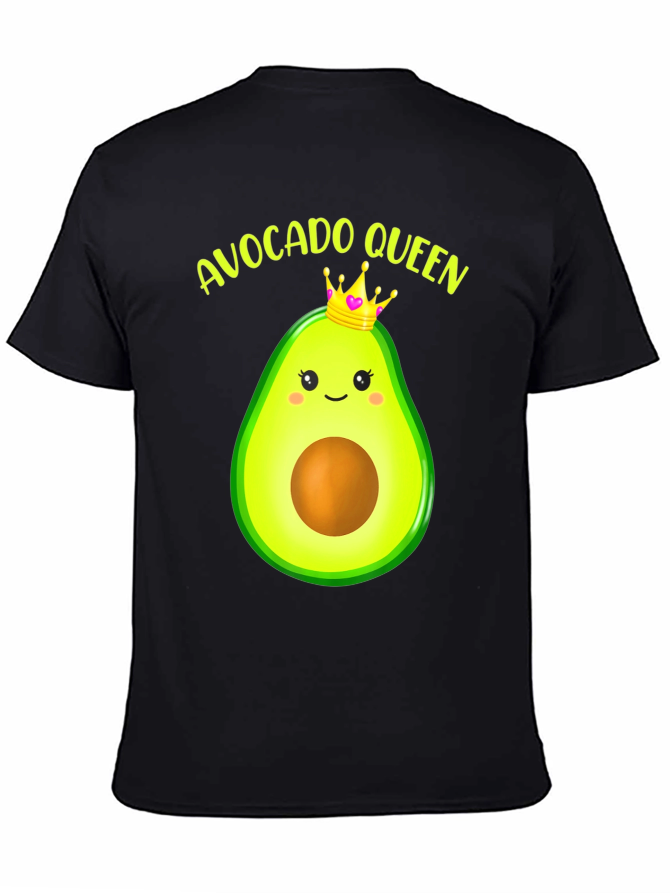 Camiseta Negra Avocado Queen para Hombre