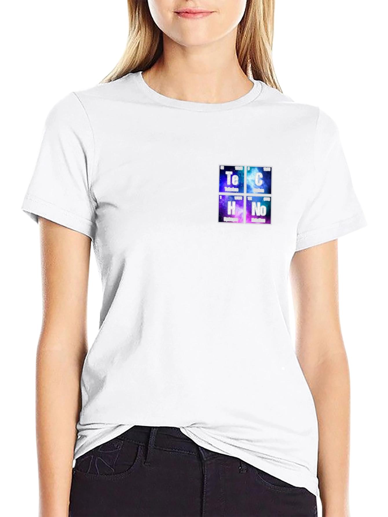 Camiseta Negra con Tabla Periódica Tech Química