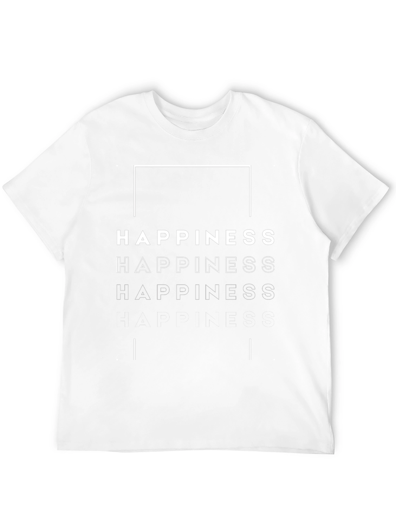 Camiseta Negra con Diseño de Felicidad