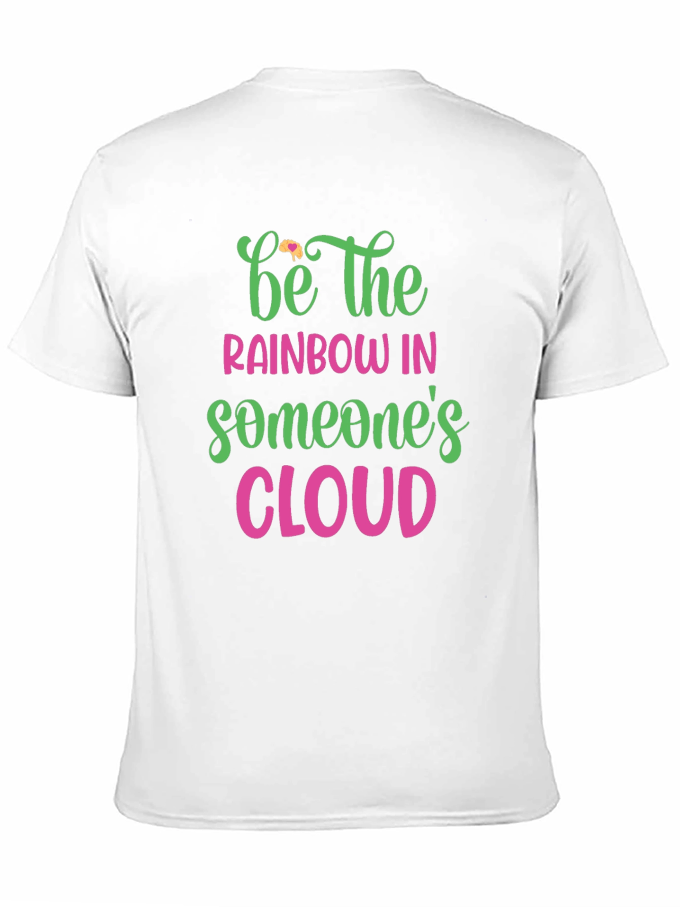 Camiseta Negra con Diseño de Arcoíris Inspirador