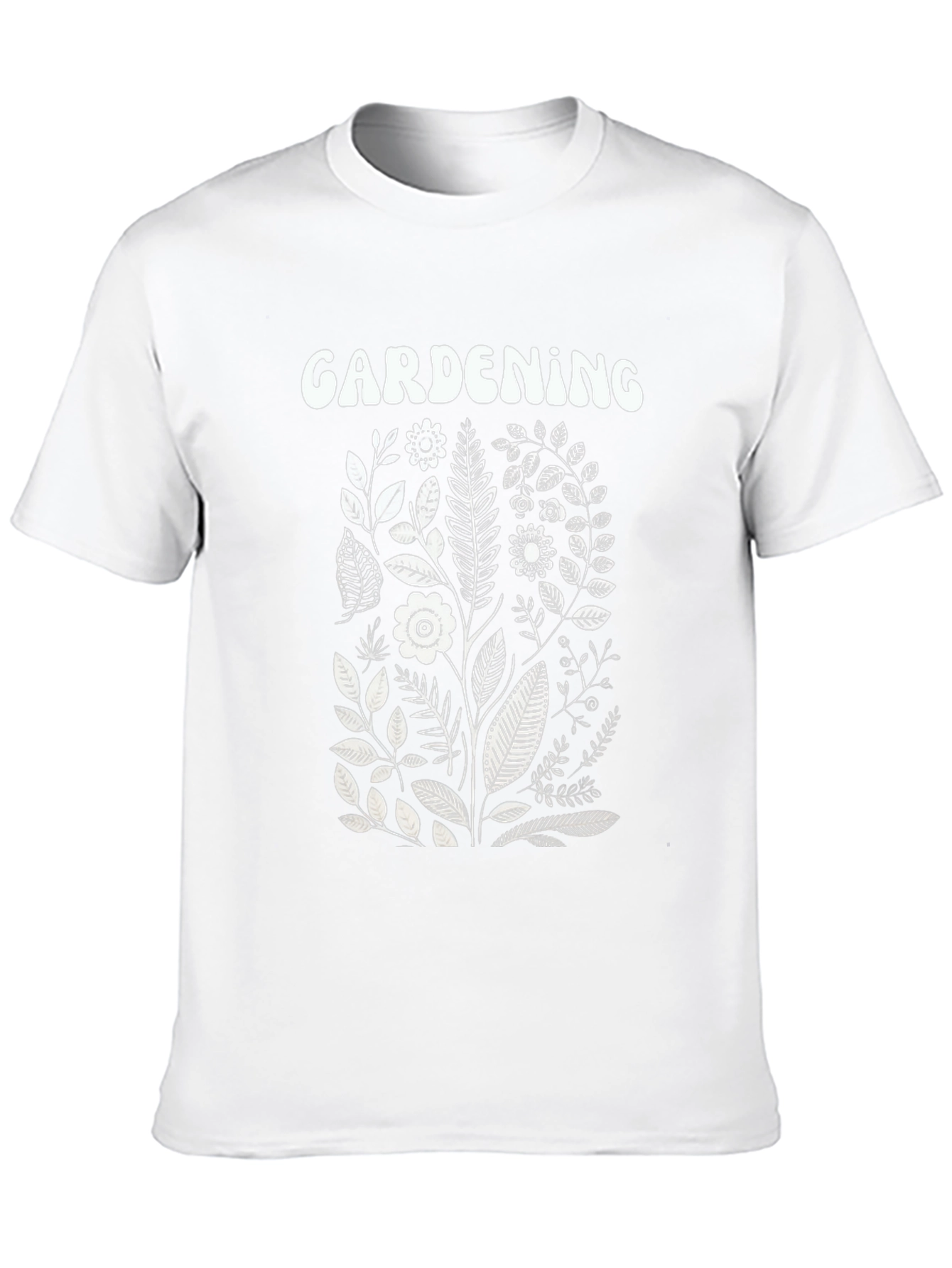 Camiseta Negra Jardinería Diseño Floral