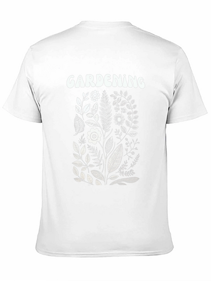 Camiseta Negra Jardinería Diseño Floral